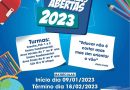 MATRÍCULAS ABERTAS NA REDE MUNICIPAL DE ENSINO